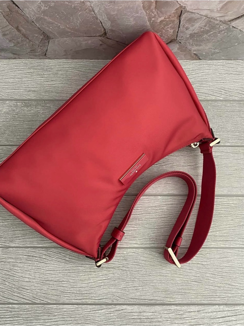 kate spade Carter Pink Nylon Shoulder Bag with Gold-Tone Hardware - Picture 3 of 7